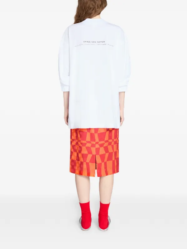 DRIES VAN NOTEN グラフィックTシャツ M DRIES VAN NOTEN graphic-print T-shirt | White | FARFETCH GE