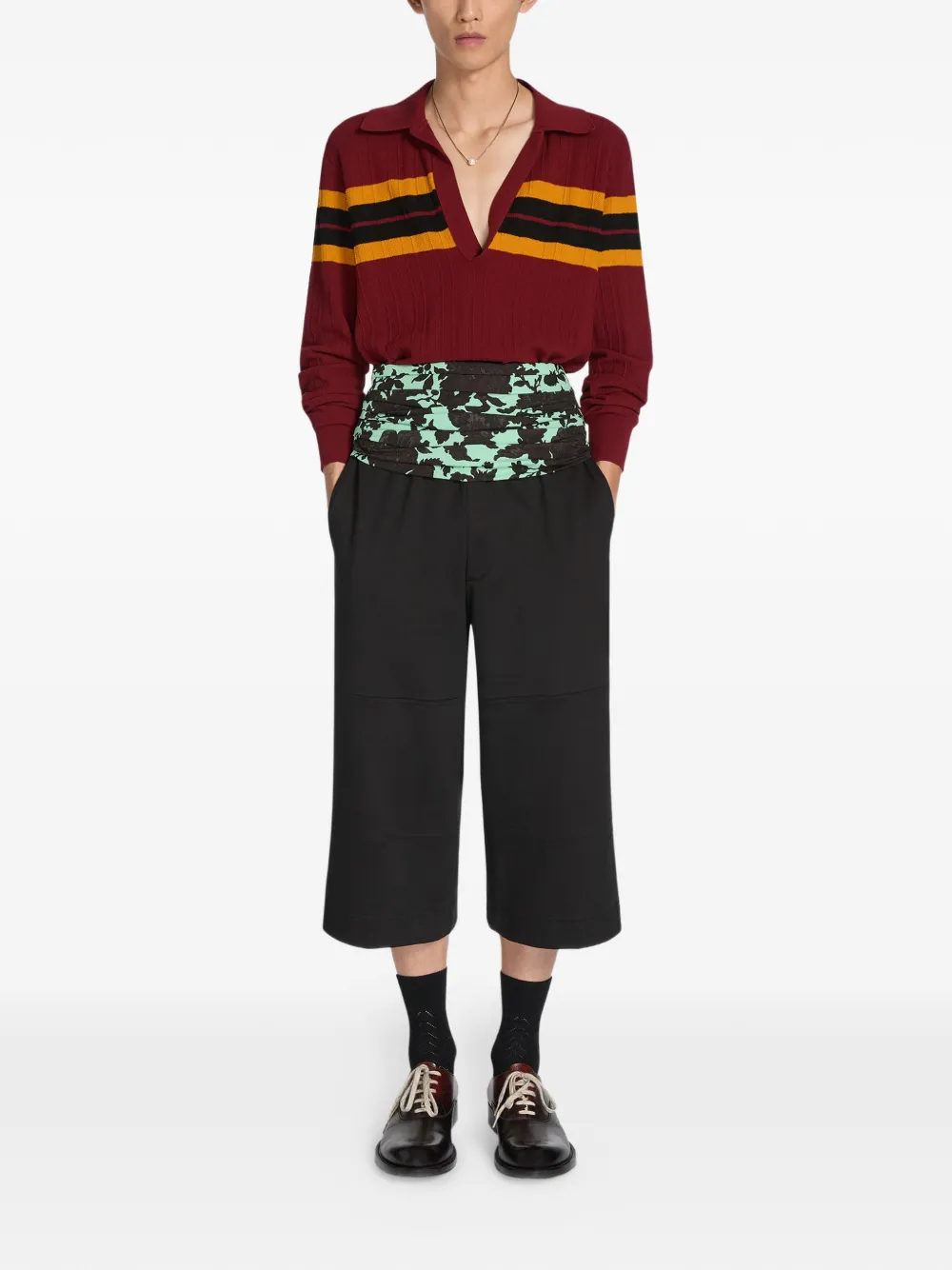 DRIES VAN NOTEN printed belt - Verde