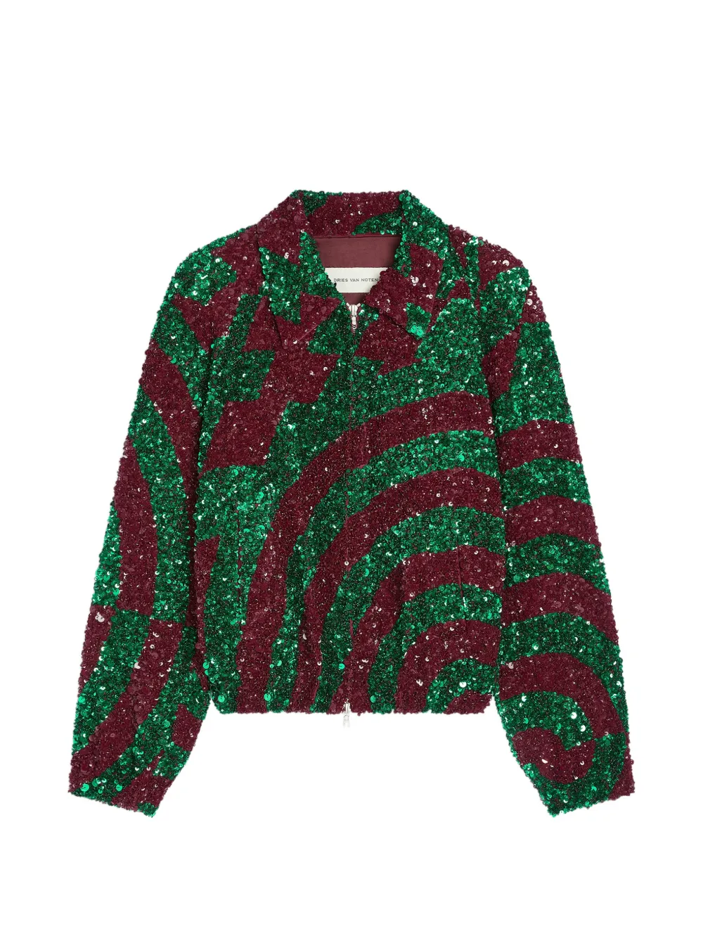 DRIES VAN NOTEN Giacca con paillettes - Rosso