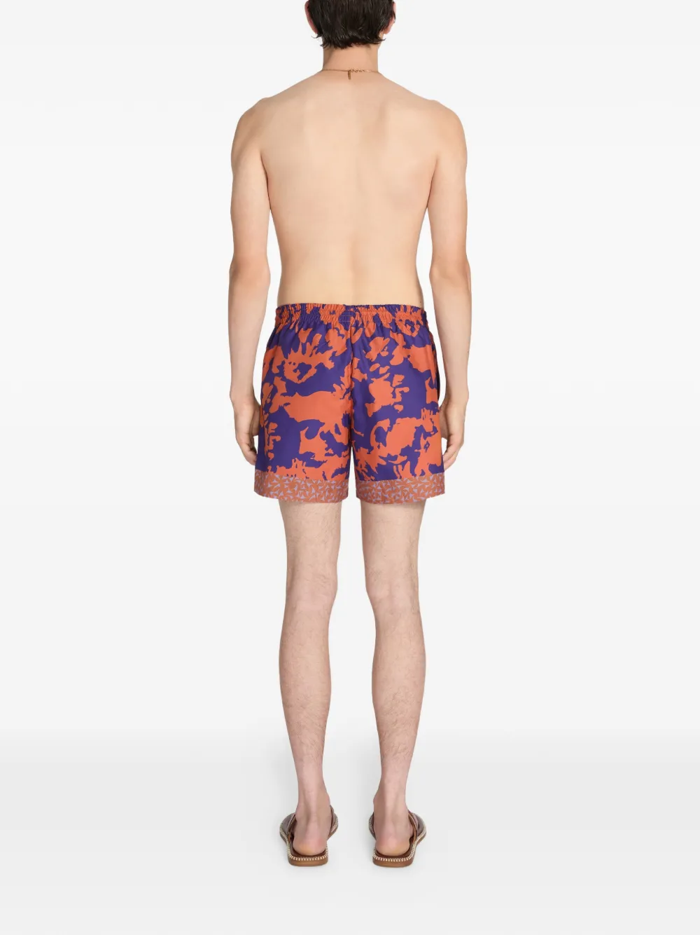 DRIES VAN NOTEN Zwembroek met print Oranje