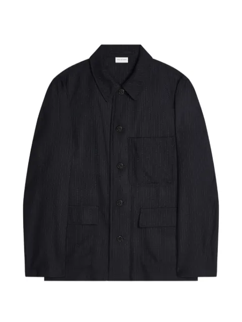 DRIES VAN NOTEN pinstripe workwear overshirt