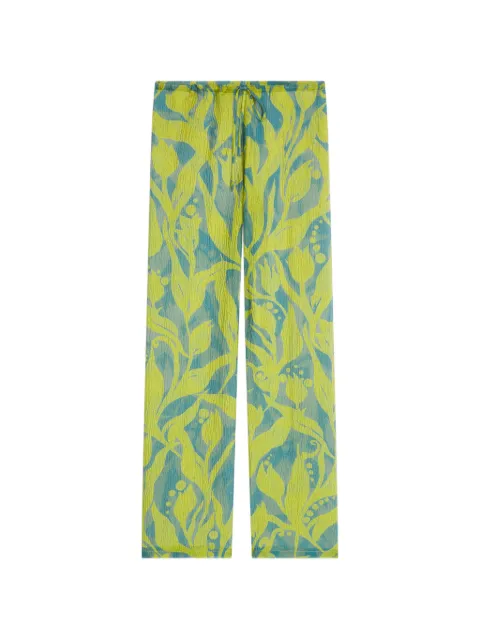 DRIES VAN NOTEN floral-print trousers