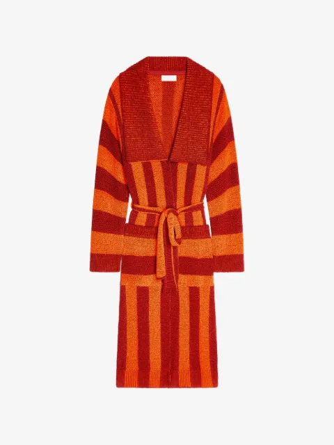 DRIES VAN NOTEN belted striped cardigan