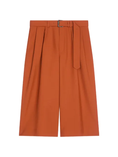 DRIES VAN NOTEN belted wool shorts