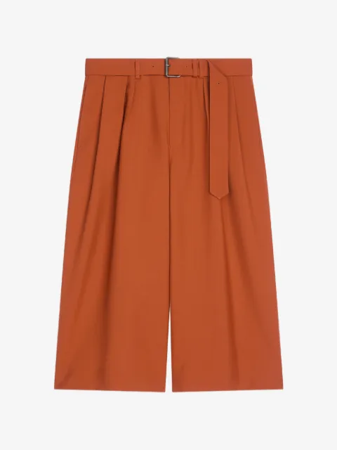 DRIES VAN NOTEN belted wool shorts