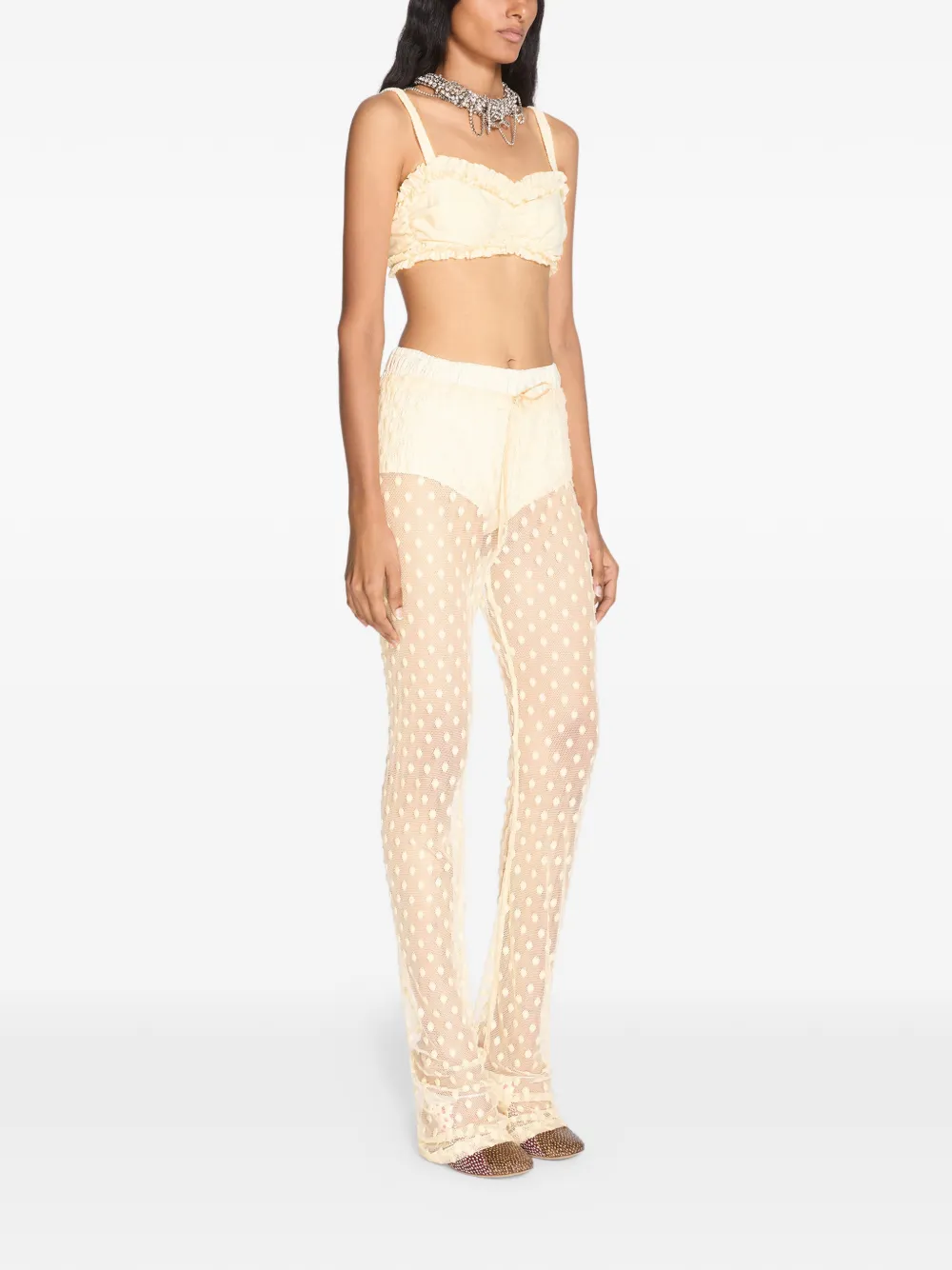  Dries Van Noten Polka Dot Trousers - Neutrals 