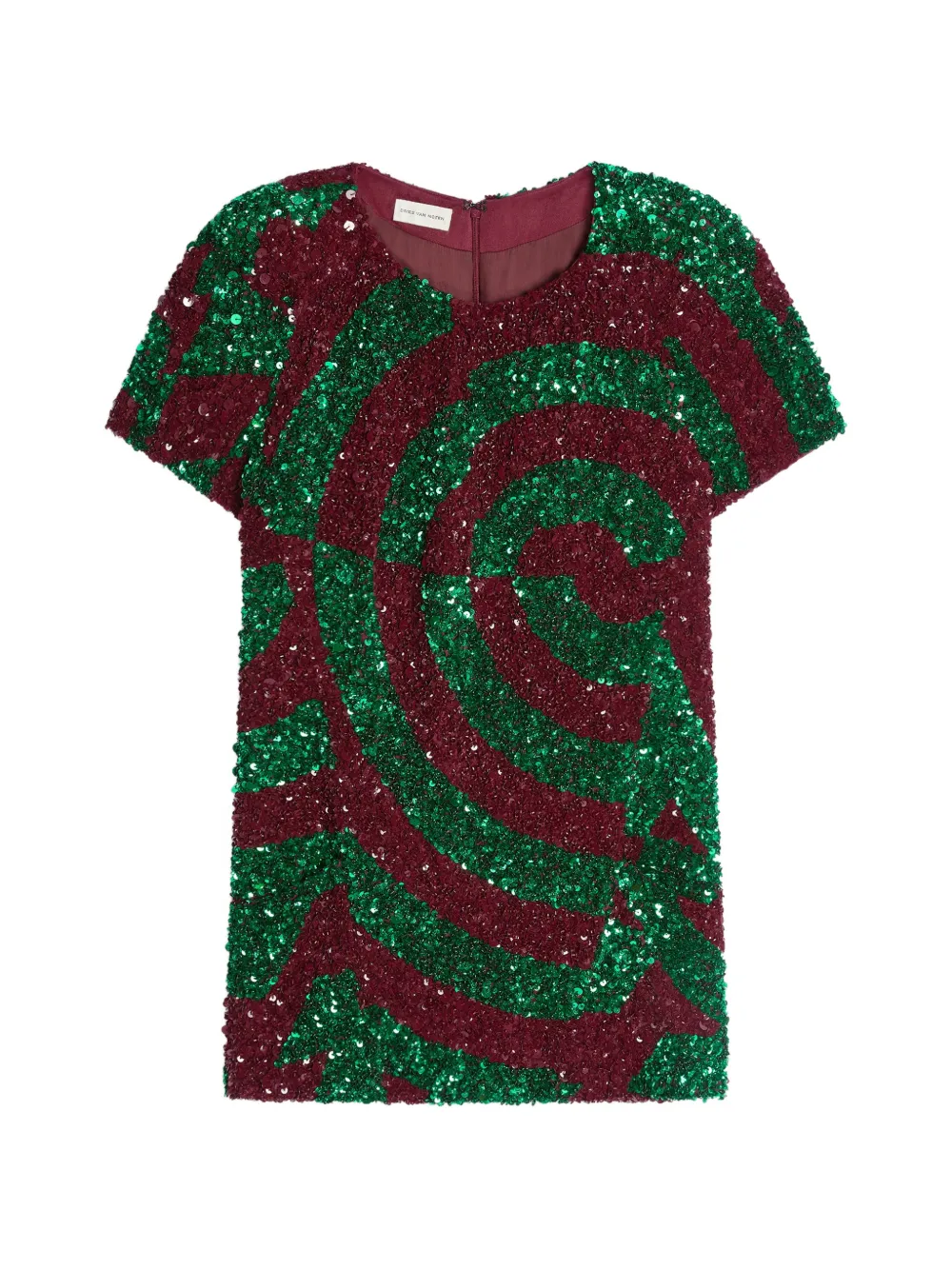 DRIES VAN NOTEN Top con paillettes - Rosso