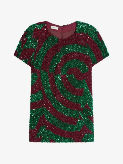 DRIES VAN NOTEN top con lentejuelas