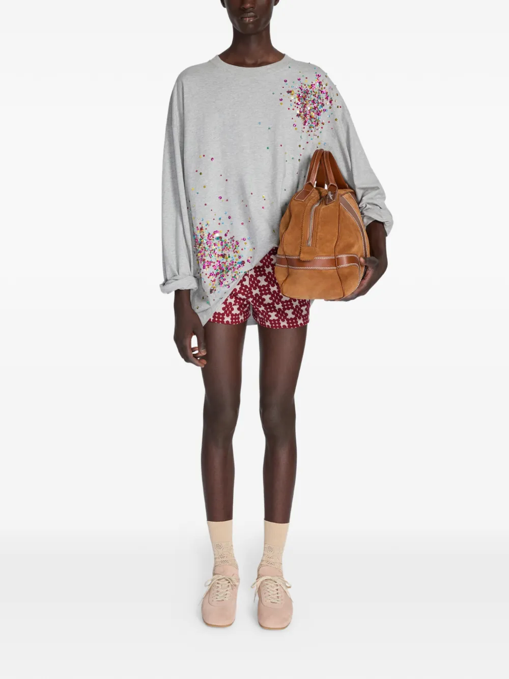 DRIES VAN NOTEN Suède sneakers Beige