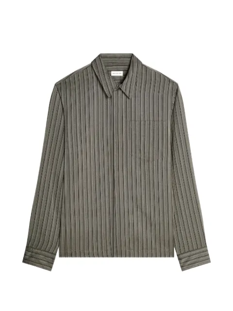 DRIES VAN NOTEN striped zip shirt