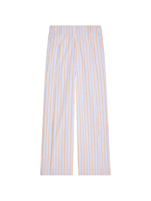 DRIES VAN NOTEN pantalon rayé à design plissé