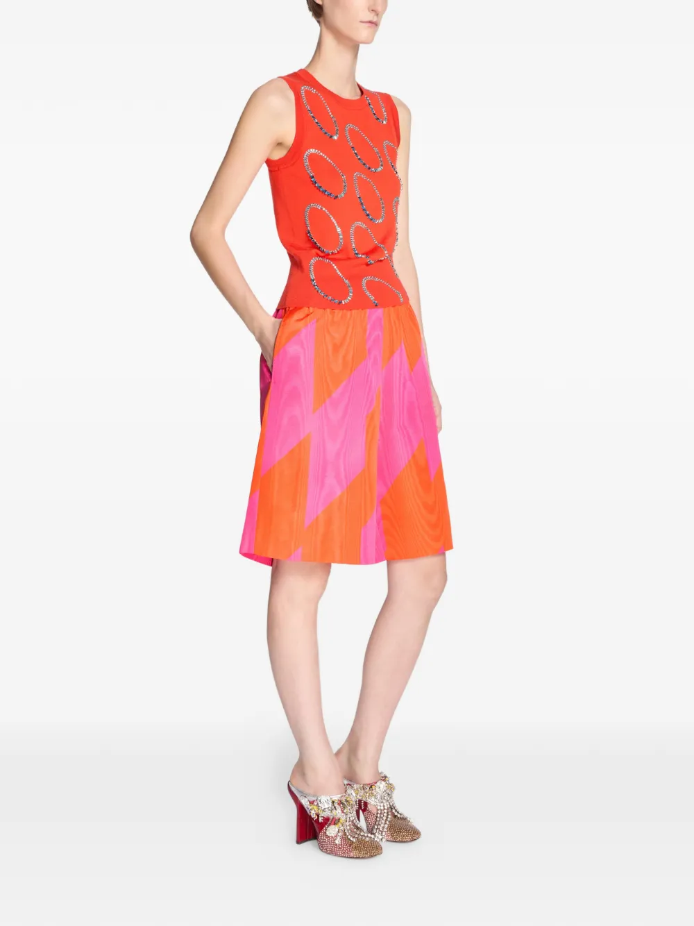  Dries Van Noten Shorts Estampados - Naranja 