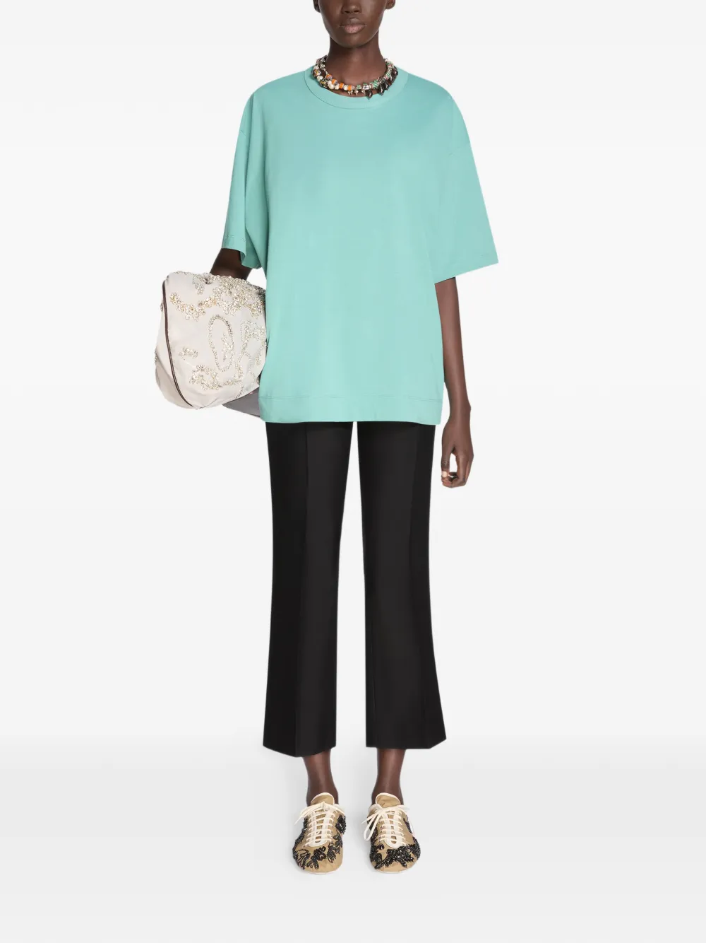 DRIES VAN NOTEN Katoenen T-shirt Groen