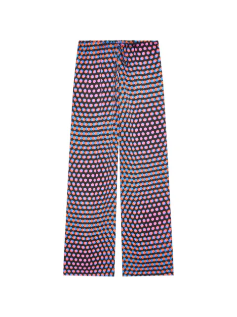 DRIES VAN NOTEN dotted silk trousers