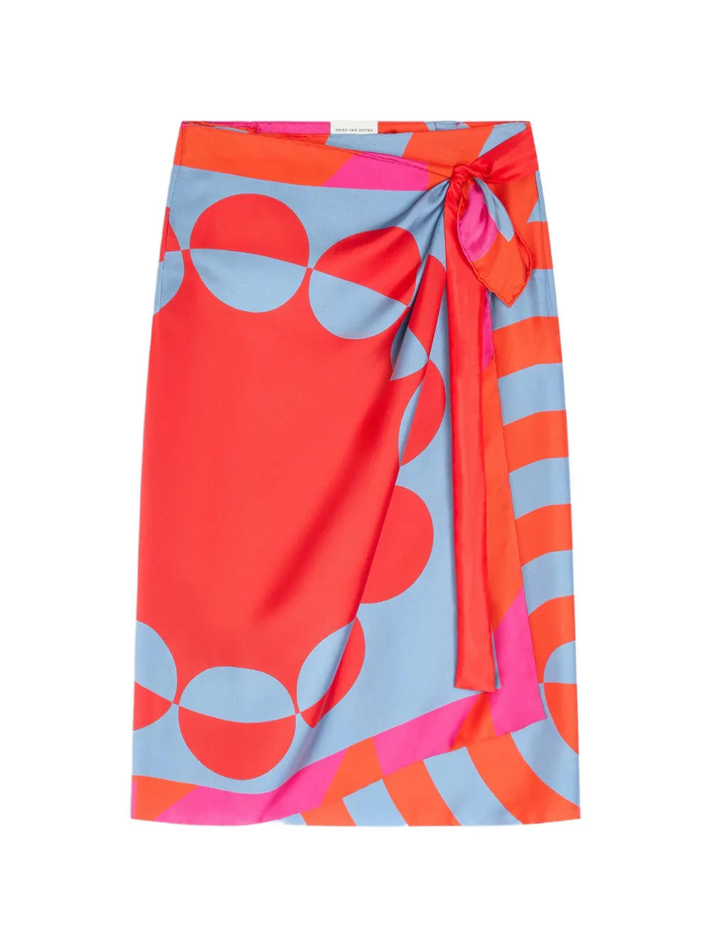 DRIES VAN NOTEN Gonna midi a portafoglio - Rosso