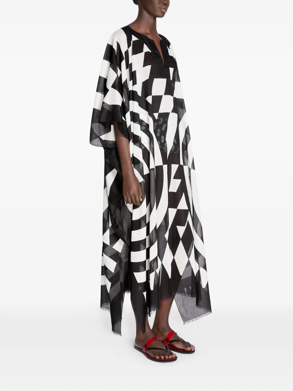  Dries Van Noten Loose-fit Printed Kaftan - White 