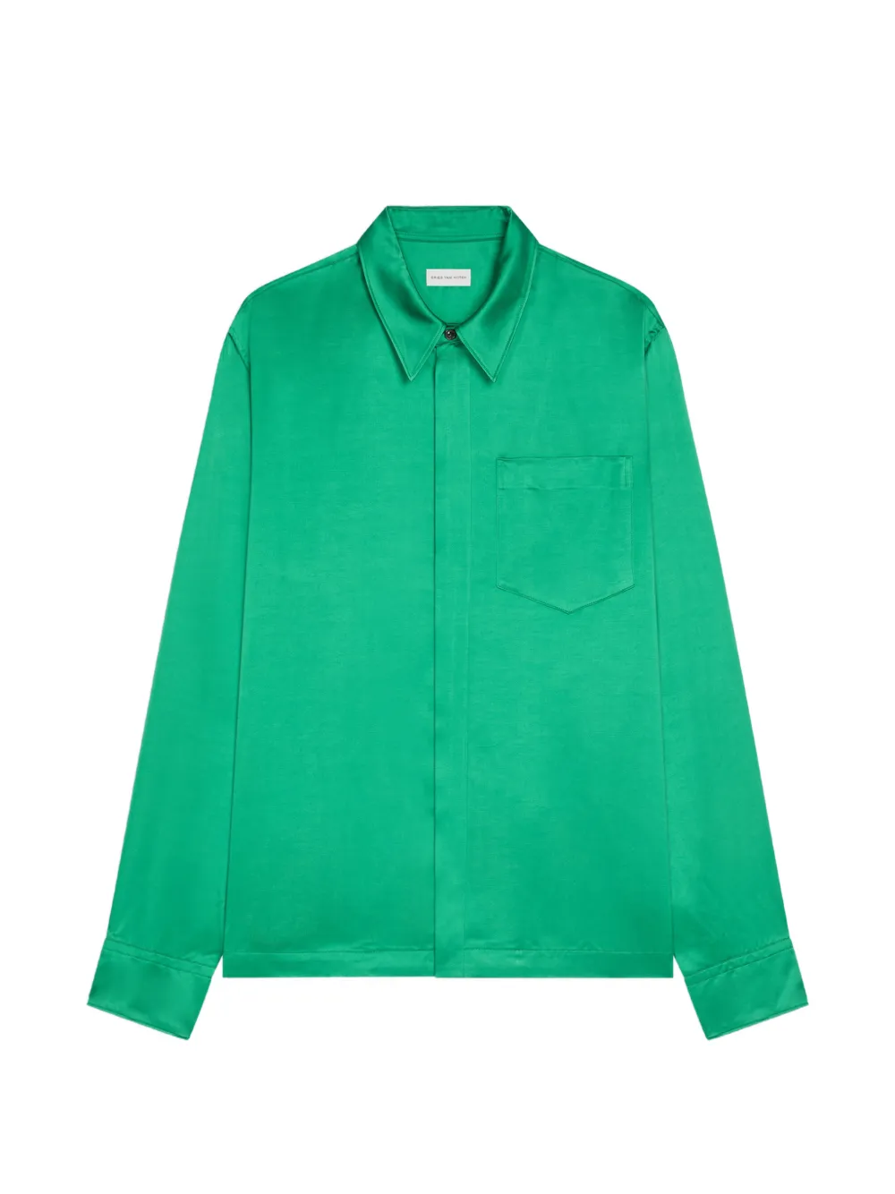DRIES VAN NOTEN zip-up shirt - Verde