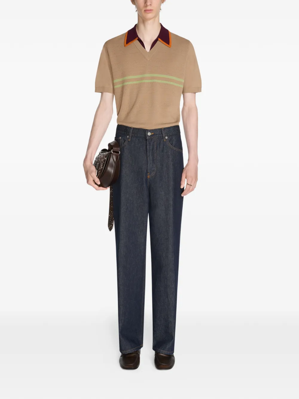 DRIES VAN NOTEN Leren loafers Bruin