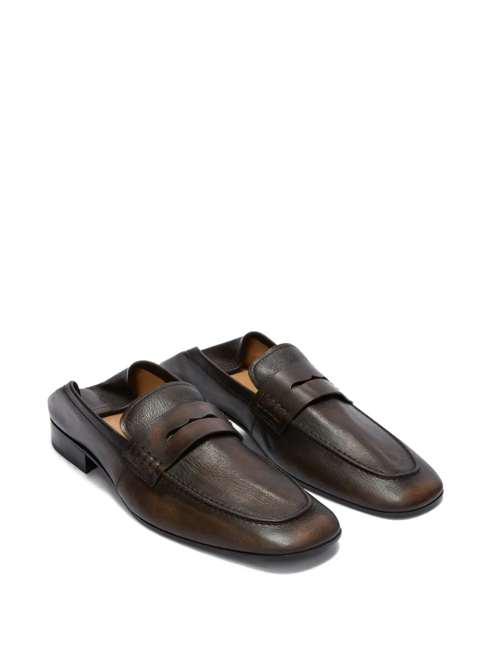 DRIES VAN NOTEN Leren loafers Bruin