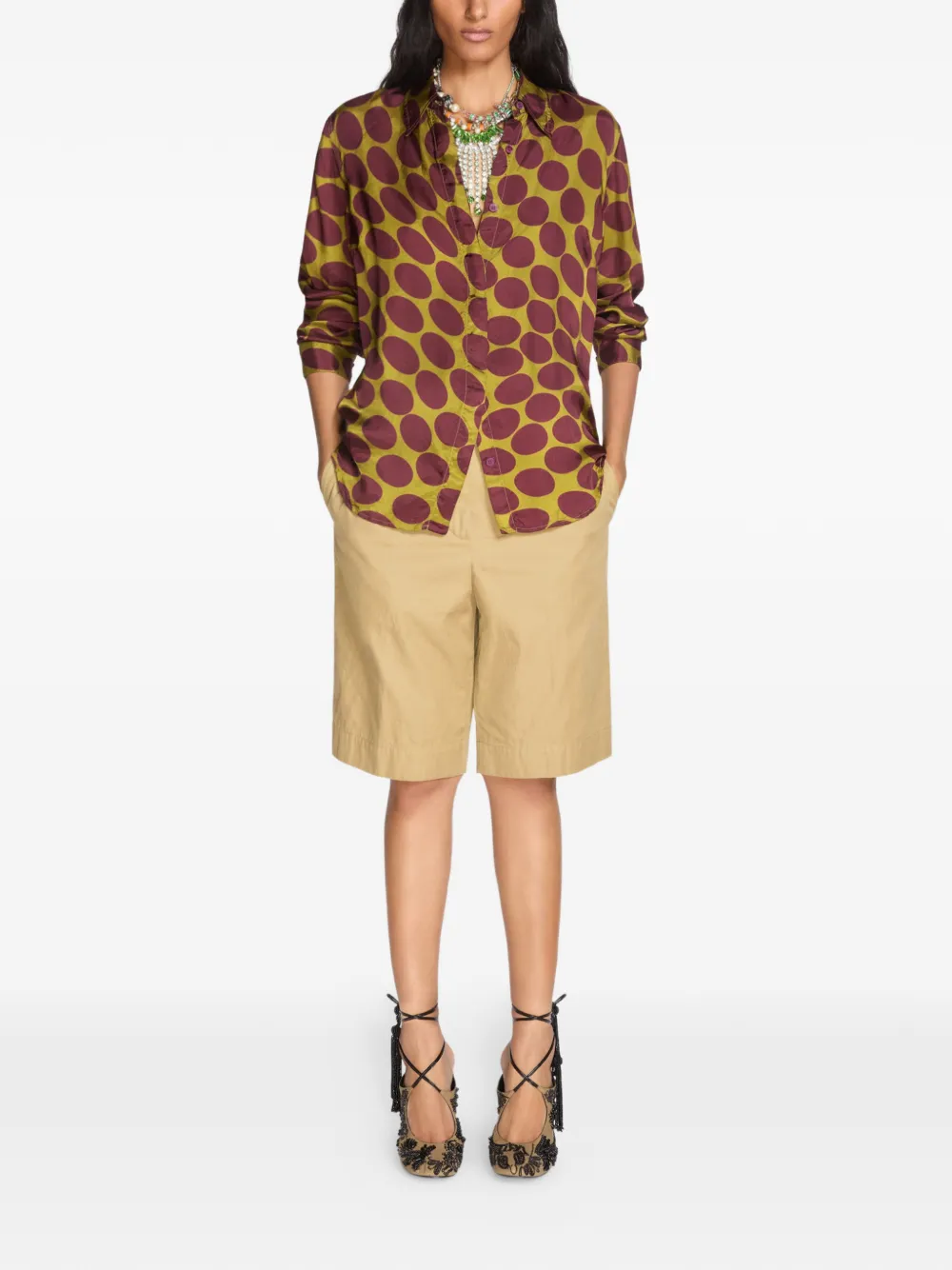  Dries Van Noten Printed Shirt - Neutrals 