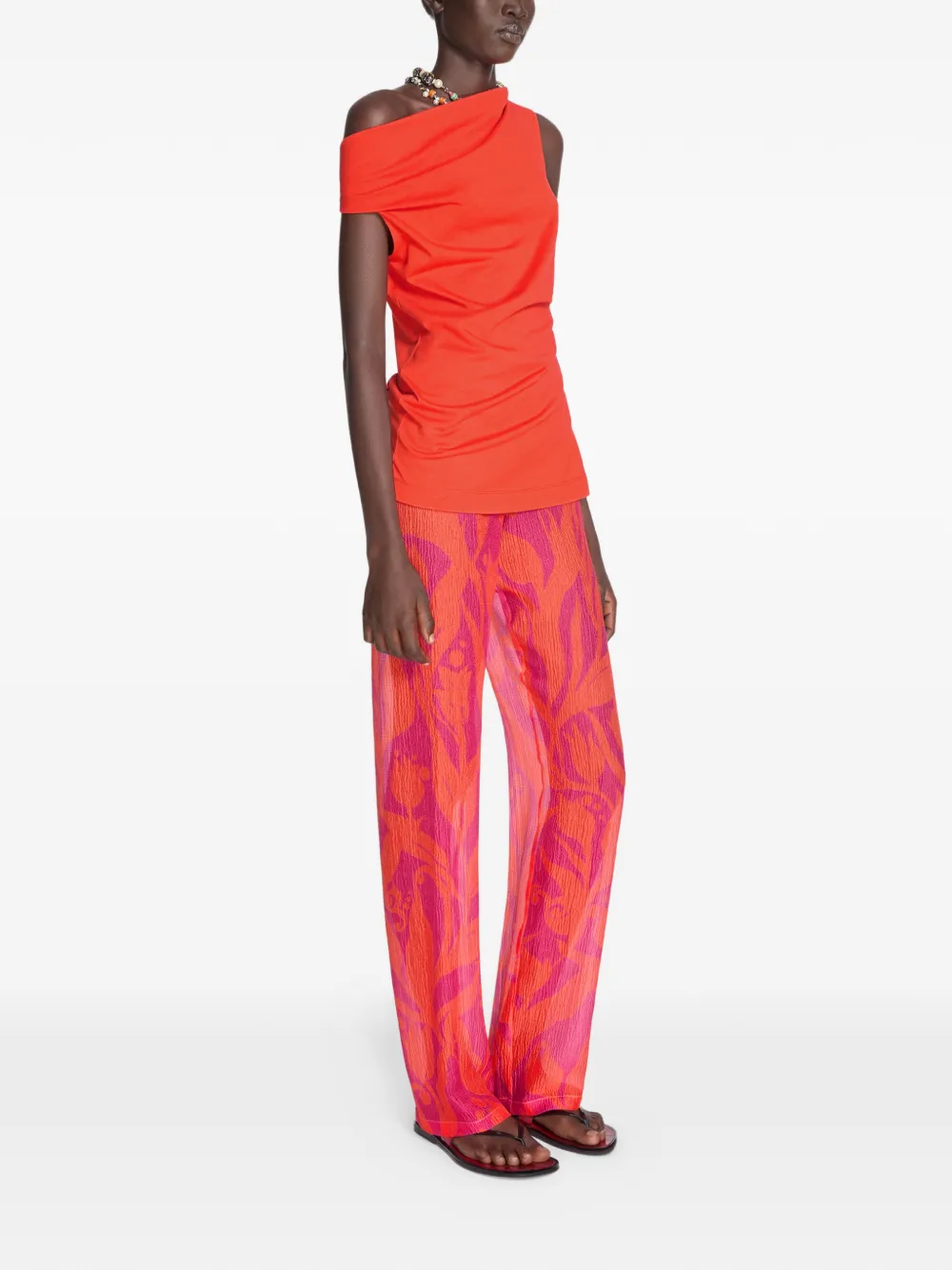 DRIES VAN NOTEN Broek met print Roze