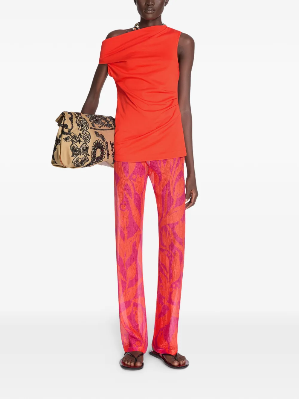 DRIES VAN NOTEN Broek met print Roze