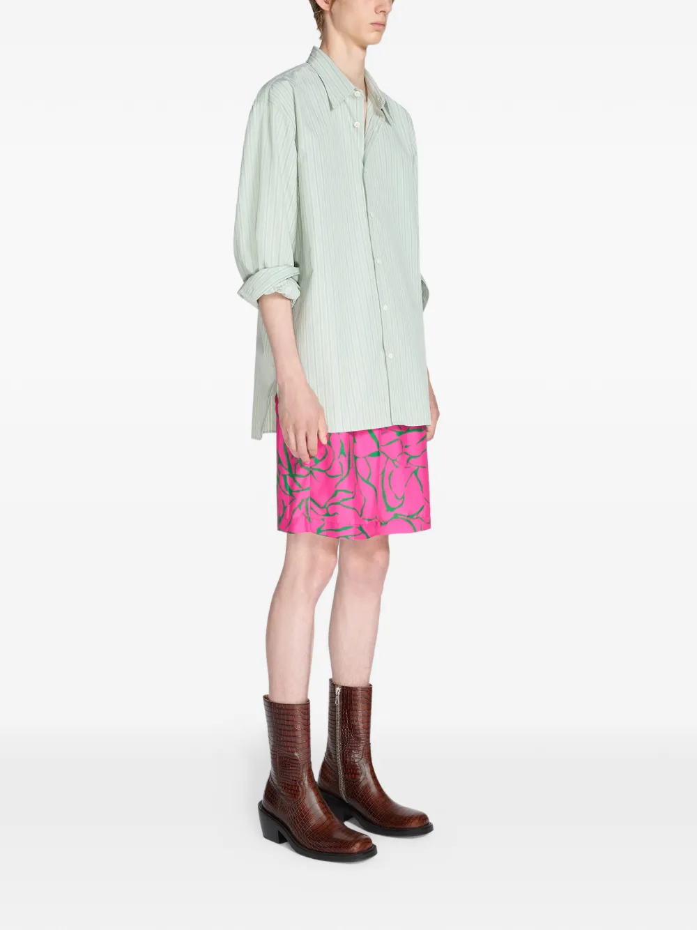  Dries Van Noten Striped Shirt - Green 