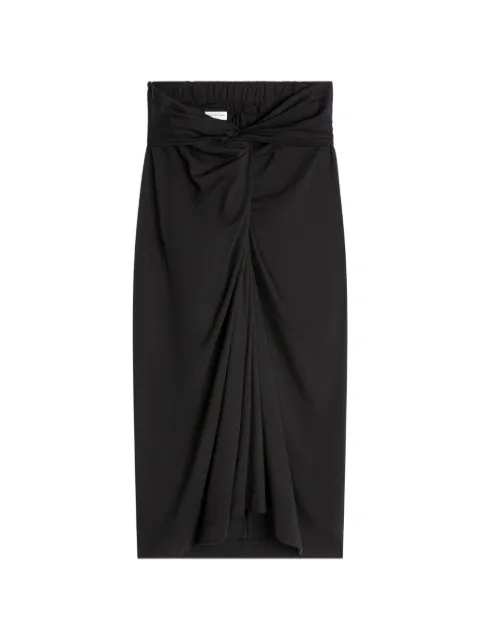 DRIES VAN NOTEN knotted jersey midi skirt