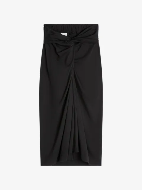 DRIES VAN NOTEN 매듭 저지 미디 스커트