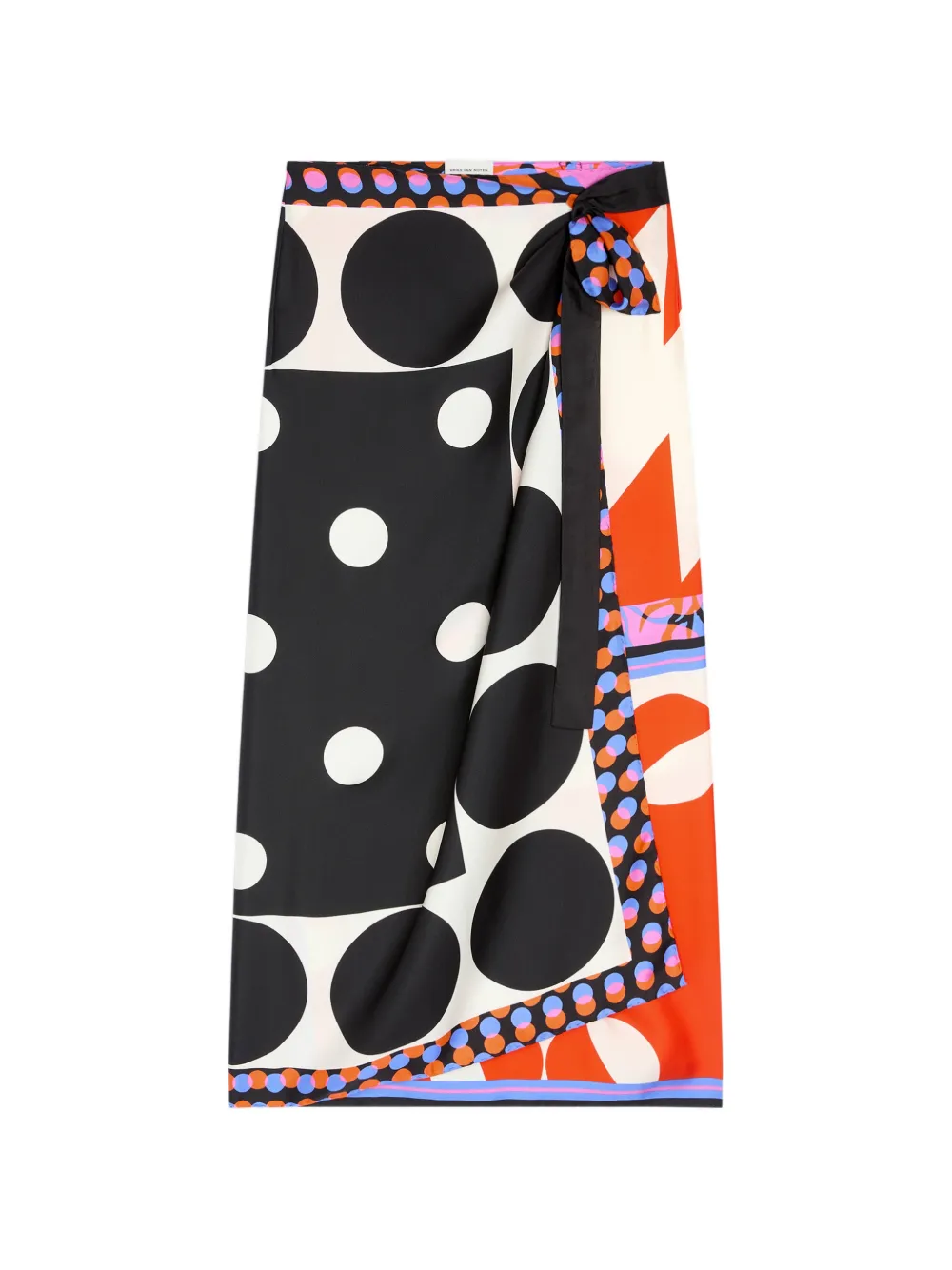 DRIES VAN NOTEN Gonna midi a pois - Nero