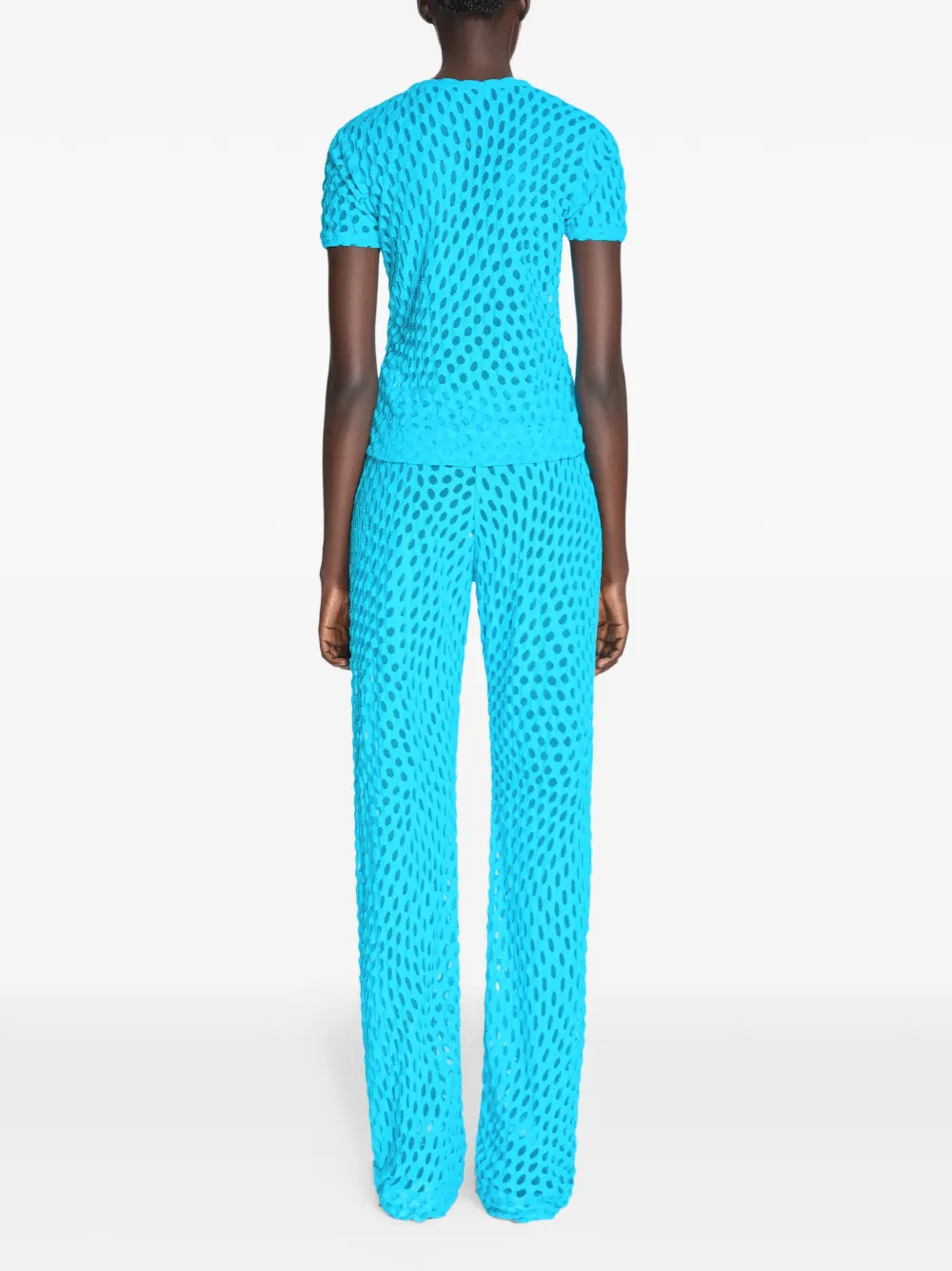 DRIES VAN NOTEN Jersey broek met trekkoord Blauw