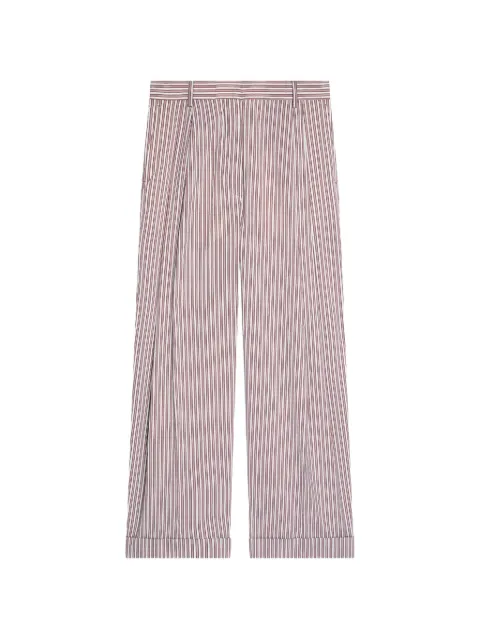 DRIES VAN NOTEN pleated striped trousers