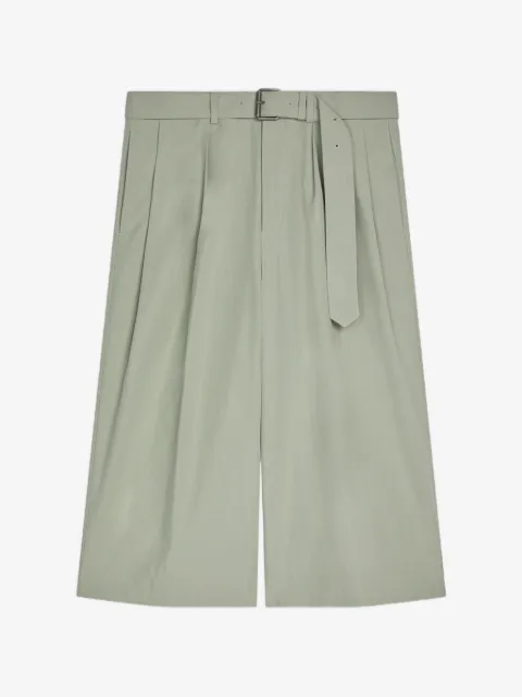 DRIES VAN NOTEN belted cotton poplin shorts