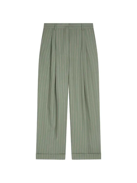 DRIES VAN NOTEN pleated pinstripe trousers