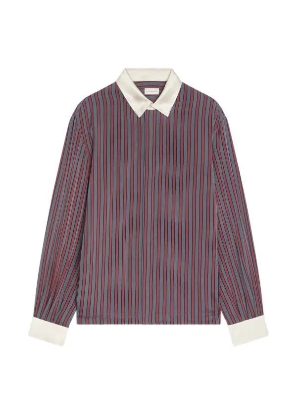 DRIES VAN NOTEN コントラスト ストライプ シャツ | グレー | FARFETCH JP