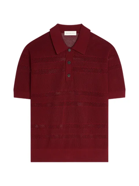 DRIES VAN NOTEN mesh polo shirt