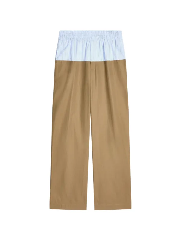 DRIES VAN NOTEN コントラストウエスト パンツ | ブラウン | FARFETCH JP