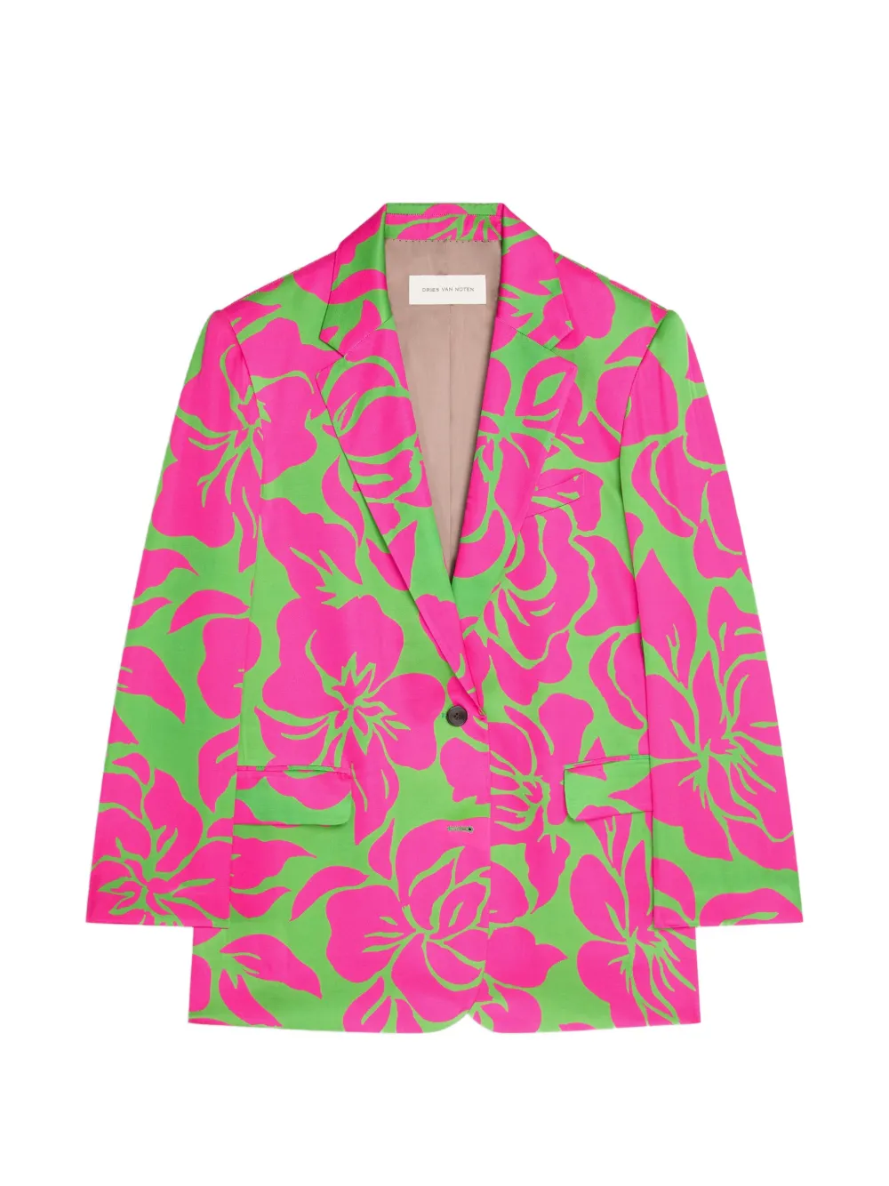 DRIES VAN NOTEN Blazer oversize a fiori - Verde