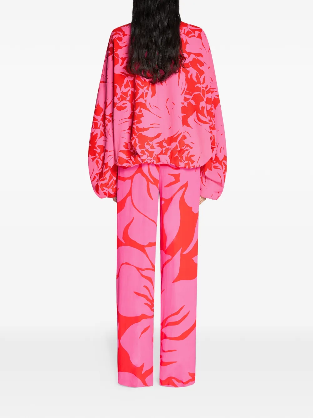 DRIES VAN NOTEN Pantalon met bloemenprint Roze