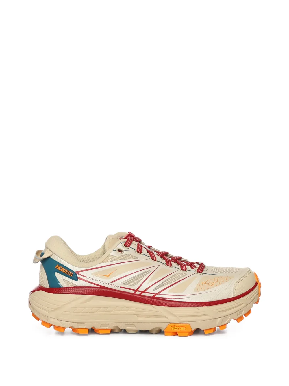 HOKA Mafate Speed 2 striped sneakers Beige