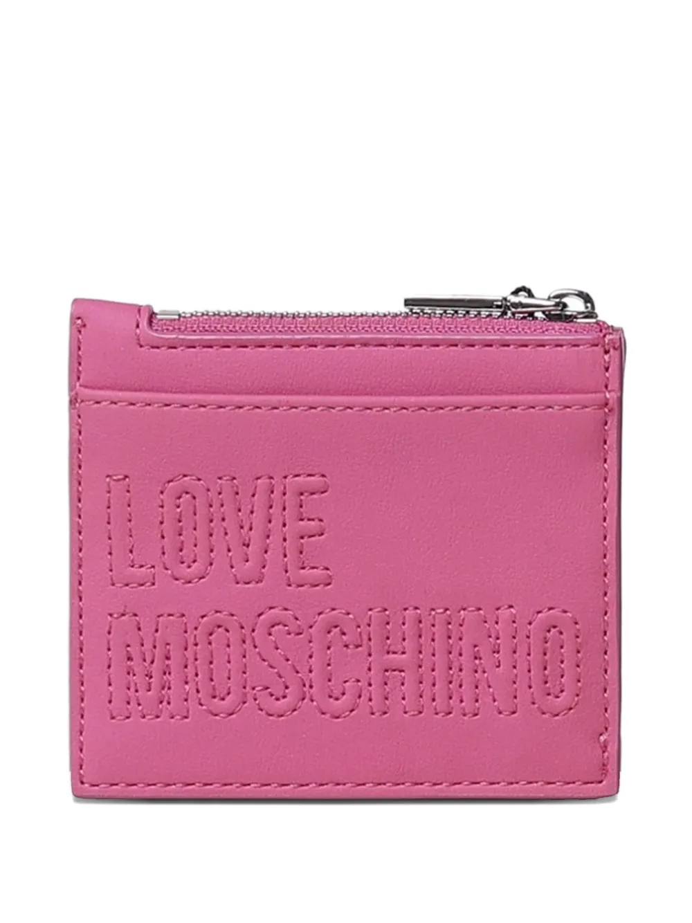 Love Moschino Portacarte con logo goffrato - Rosa