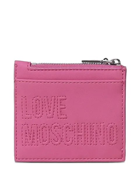 Love Moschino logo-embossed card holder