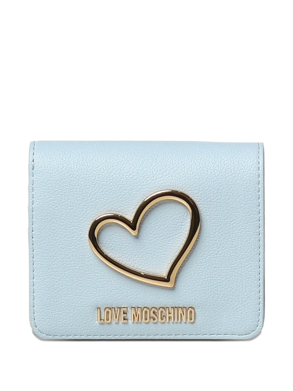 Love Moschino heart-plaque logo-lettering wallet - Blu