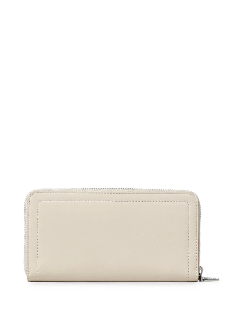 Love Moschino Portemonnee met borduurwerk en rits Beige