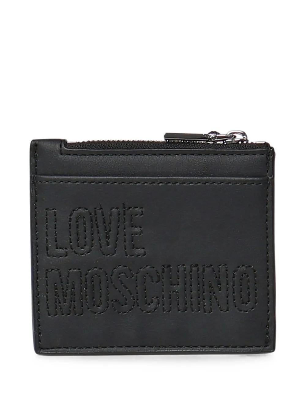 Love Moschino Portafoglio con ricamo - Nero