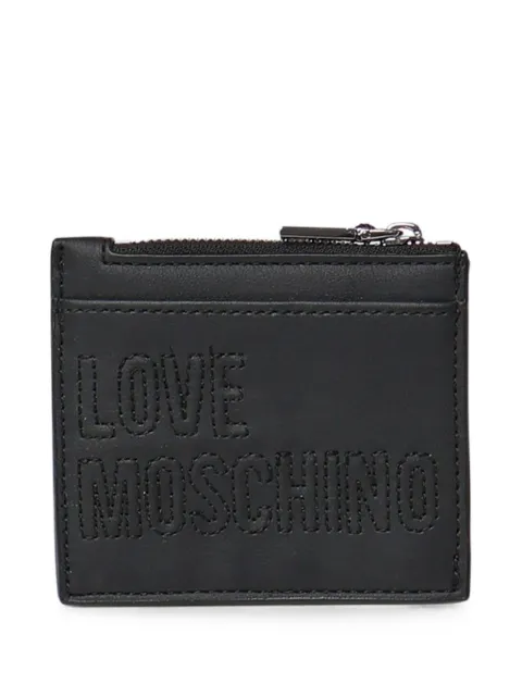Love Moschino logo-embroidered wallet