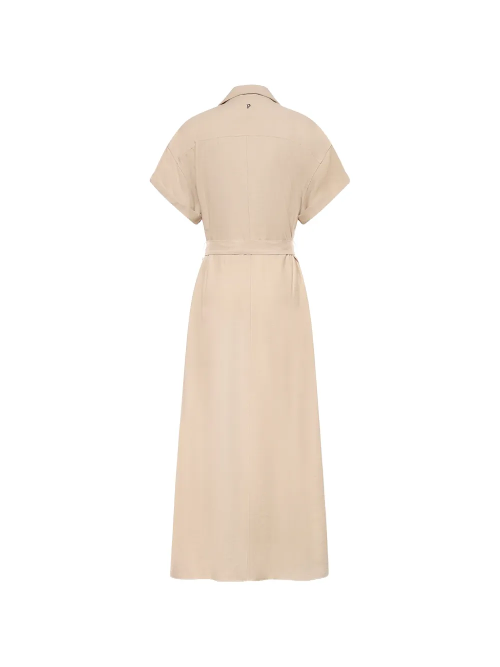  Dondup Gabardine Belted Maxi Dress - Neutrals 