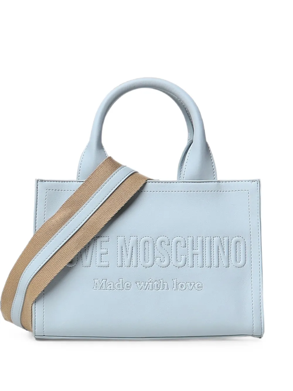 Love Moschino logo-embossed tote bag - Blu