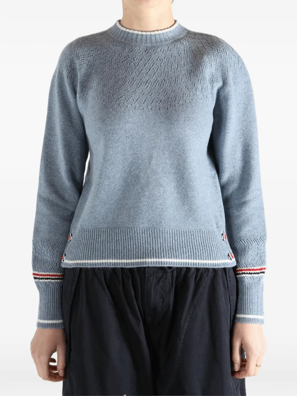 Thom Browne Striped Sweater - Blue 