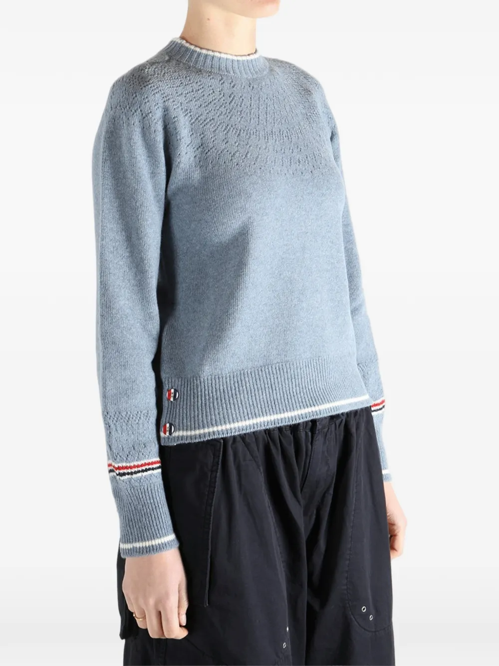  Thom Browne Striped Sweater - Blue 